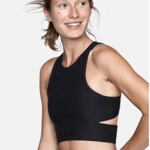 Outdoor Voices Charcoal Slashback Top